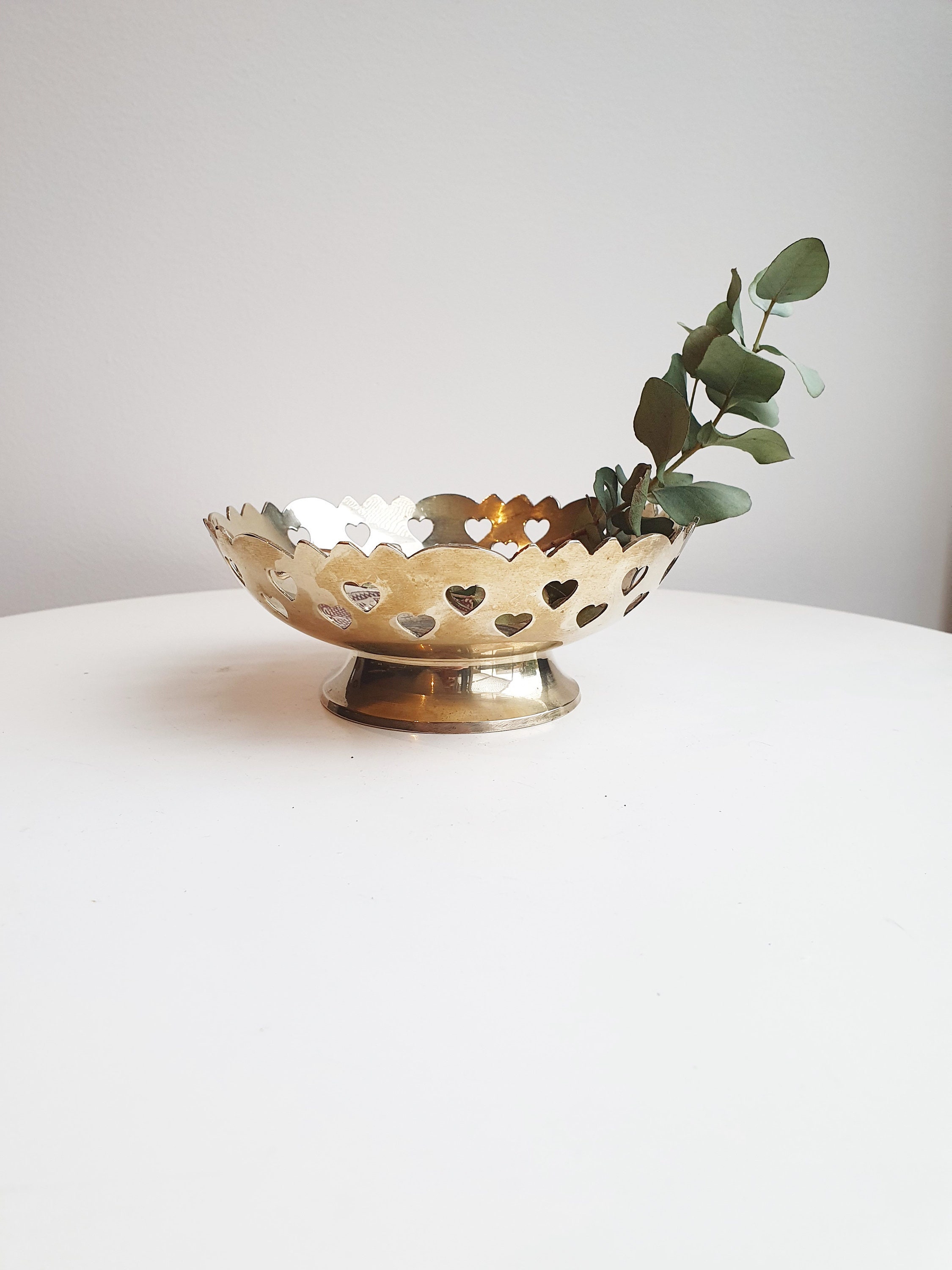 Coupe Laiton//Vide-Poche Laiton//Coupe Ancienne//Pot Laiton//Coeur Laiton//Coupelle en Laiton//Laito