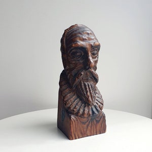 Holzskulptur//Holzstatuette//Don Quijote//Don Quijote//Holzstatue//Ouro//Holzbüste//Don Quijote Büste//Don Quijote Figur//