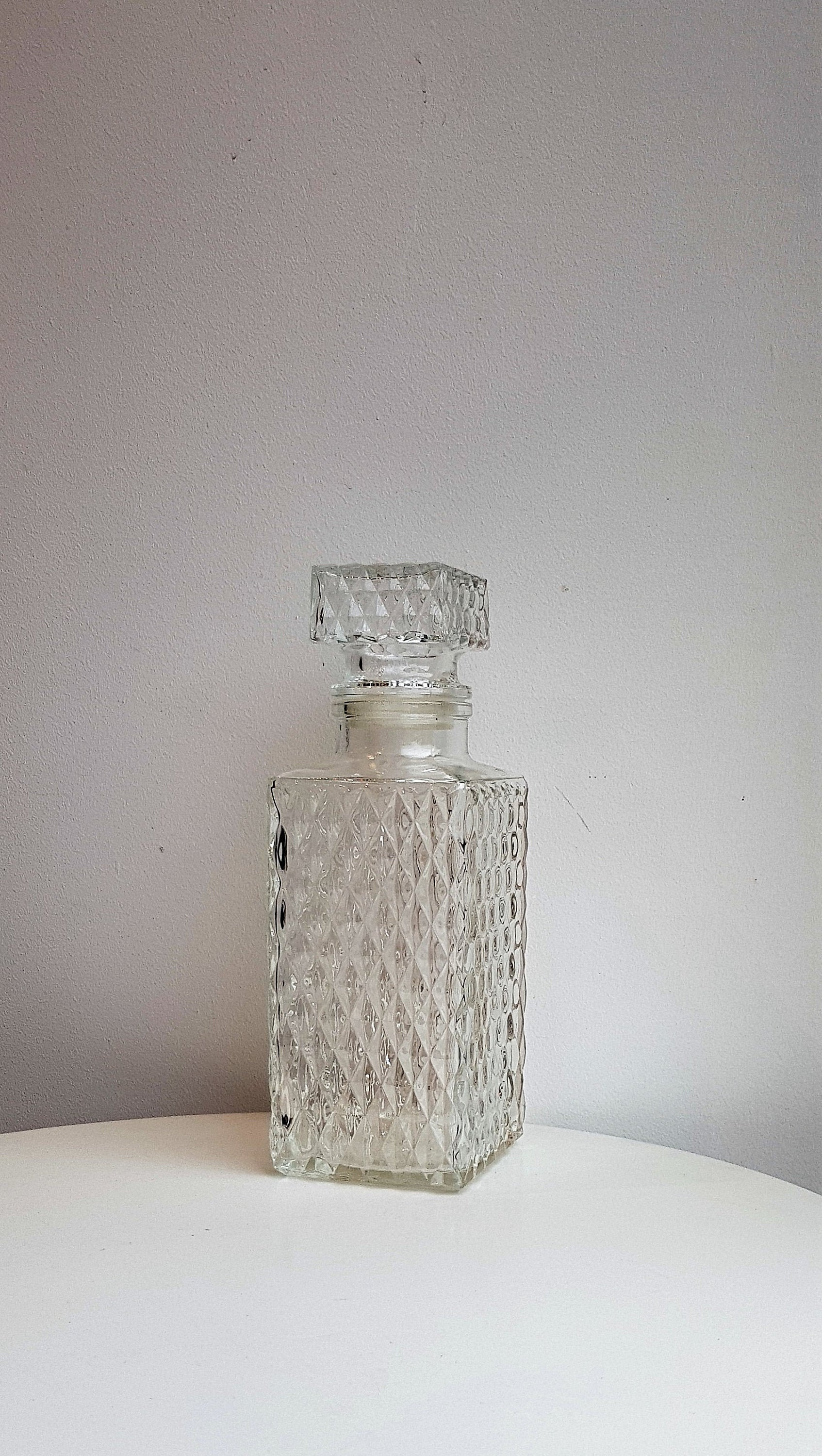 Carafe à Liqueur Vintage//Carafe Carrée//Carafe Whisky//Bouteille Whisky//Carafe en Verre//Carafe An
