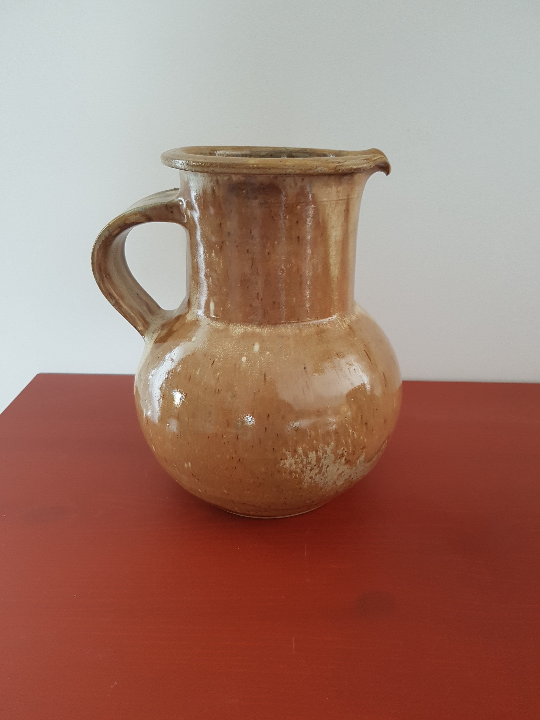 Pichet en Grès Ancien Heraud // Pot Pichet Vintage Vieux Terre Jarre// Vase// Wabi Sabi Carafe Grès/