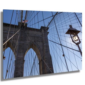 Brooklyn Bridge Close-Up Print – NYC Architecture Photography – New York City Wall Art – Urban Decor – Travel Inspired Photo