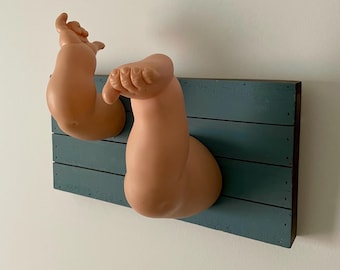 Creepy weird DOLL LEG Arm WALL Hanging
