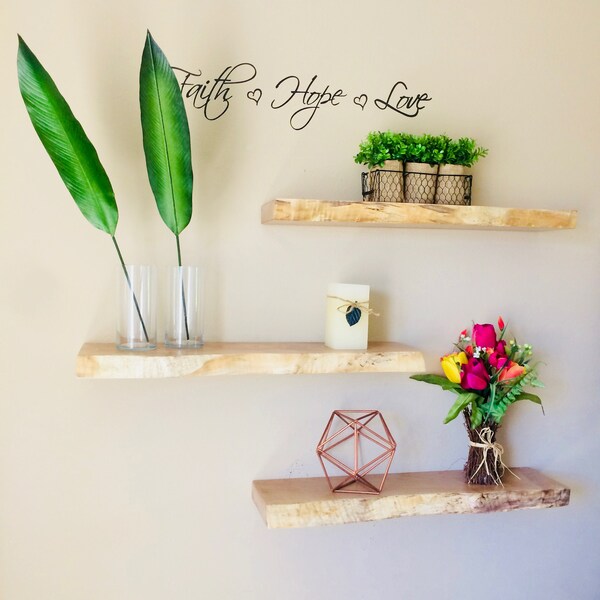 Live Edge Floating Shelves Etsy