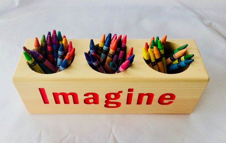 Dream and Imagine Wooden Crayon Holders or Small Flower Holder Etsy