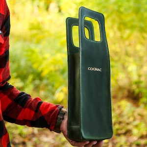 Wine bag, Leather wine tote bag, Personalized wine carrier, Fathers day gifts, Gifts for him, Retirement gifts, Corporate gifts, Wine holder