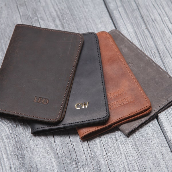 Leather passport holder, Personalized passport cover, Class of 2024, Passport wallet for men, Groomsmen gift, Mothers day gifts