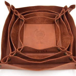 Leather dice tray Dnd dice tray Dice rolling tray foldable Custom dice mat for men Personalized dnd gift for him