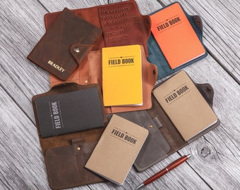 Field notes cover, Pocket size traveler's notebook cover, Personalized leather graduation gift