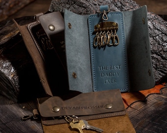 leather keyring case