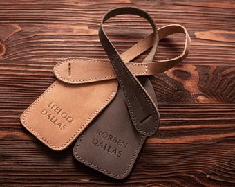 Etiqueta de equipaje de cuero personalizada, accesorios de viaje de cuero, recuerdos de boda, etiqueta de cuero para maleta, etiqueta para mochila, etiqueta de identificación personalizada