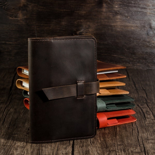 Custom journal cover, Leather Composition notebook cover, Moleskine leather cover, Personalized travelers notebook, Christmas gift for him