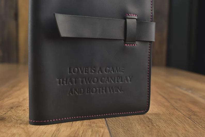 Personalized leather journal cover, Composition notebook cover, Moleskine leather cover, Graduation gifts 2026, Class 2026 image 7