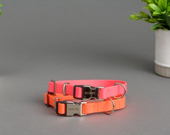Biothane Dog Collar and Leash set,Trending now,Waterproof Personalized Dog collar and leash, Engraved waterproof dog collar and leash set