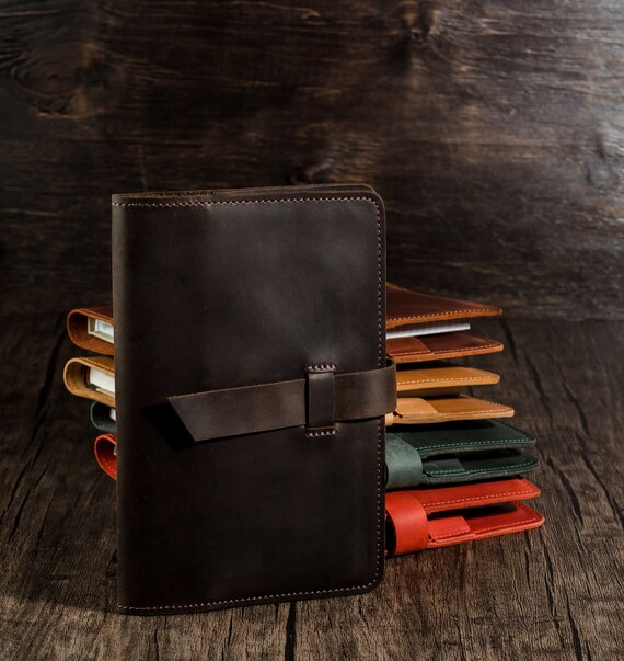 Leather custom journal cover, Composition notebook cover, Moleskine leather cover, Personalized travelers notebook, Class of 2026