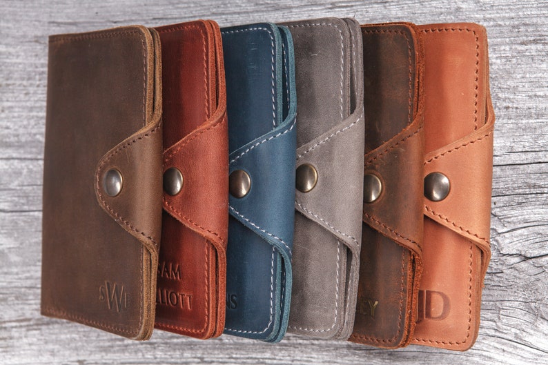 Leather Passport Wallet for Men Personalized Passport Holder Etsy