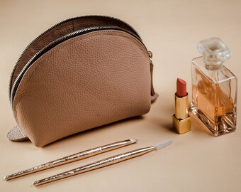 Leren make-uptas Damestoilettas Cosmeticazakje Cadeau voor haar, meisjes, moeder, verjaardag