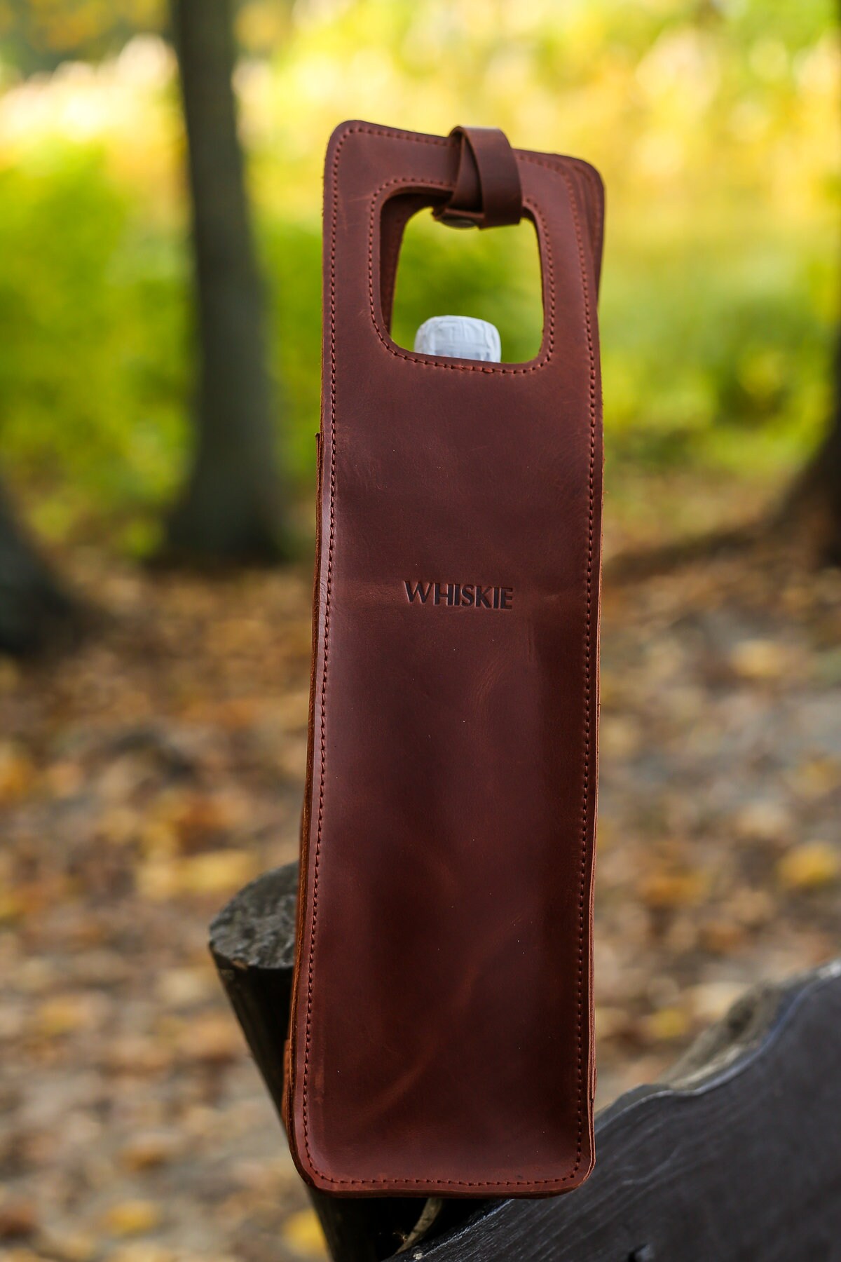 Leather wine tote bag Personalized wine carrier Insulated Etsy