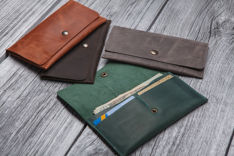 Monogrammed Womens Wallet Leather Anniversary Gift for Her Etsy