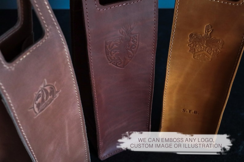 Wijntas, leren wijndraagtas, gepersonaliseerde wijndrager, Vaderdagcadeaus, cadeaus voor hem, pensioencadeaus, relatiegeschenken, wijnhouder afbeelding 7