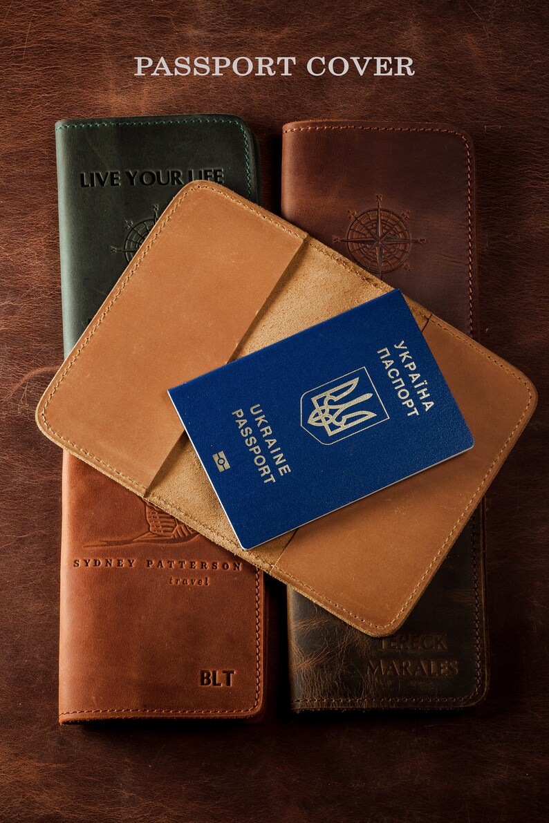 Personalized Passport Holder Leather Passport Cover and Etsy