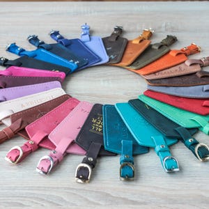Portapasaportes doble, cartera de viaje, cartera de cuero para pasaporte para mujer, regalo personalizado para parejas, portapasaportes con etiqueta para equipaje imagen 8