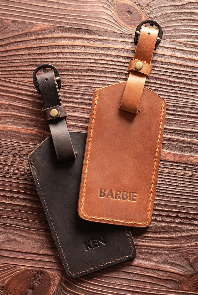 Personalized leather luggage tag, Personalized travel gifts, Wedding favors, Custom luggage tags personalized,Groomsmen gift,Christmas gifts image 5