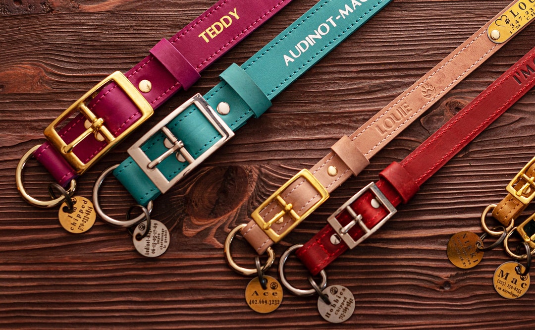 Dog Collar, Engraved Dog Collar, Custom Dog Collar With Name Plate ...