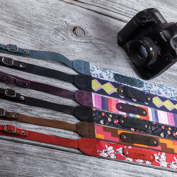 Personalisierte Kamerahandschlaufe aus Leder, Kameraband Lederarmband personalisiert, Fotograf Geschenk