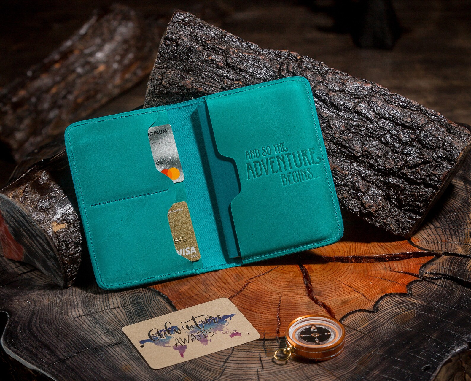 Passport Cover Leather Passport Holder Personalized for Men Etsy