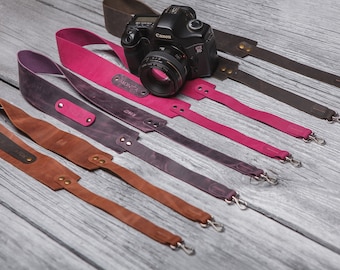 Leather custom camera strap, Personalized camera strap, Photographer gift, Birthday gifts, Class of 2026, Graduation gifts