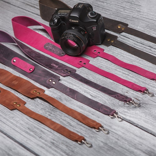 Custom Camera Strap Leather Personalized Photographer Gift Etsy