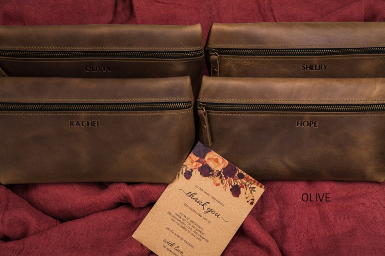3rd anniversary gift for her small leather pouch