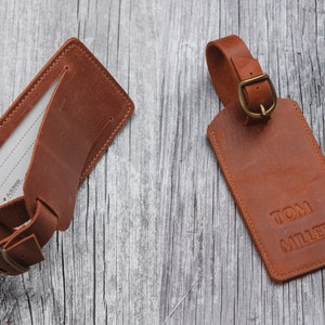 Bagagelabels gepersonaliseerd, kofferlabel gepersonaliseerd, leren trouwbedankjes op maat