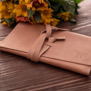 Cartera de cuero para mujer, elegante y elegante clutch de cuero, cartera personalizada, regalo imprescindible de tendencia, regalo personalizado para tu mejor amiga