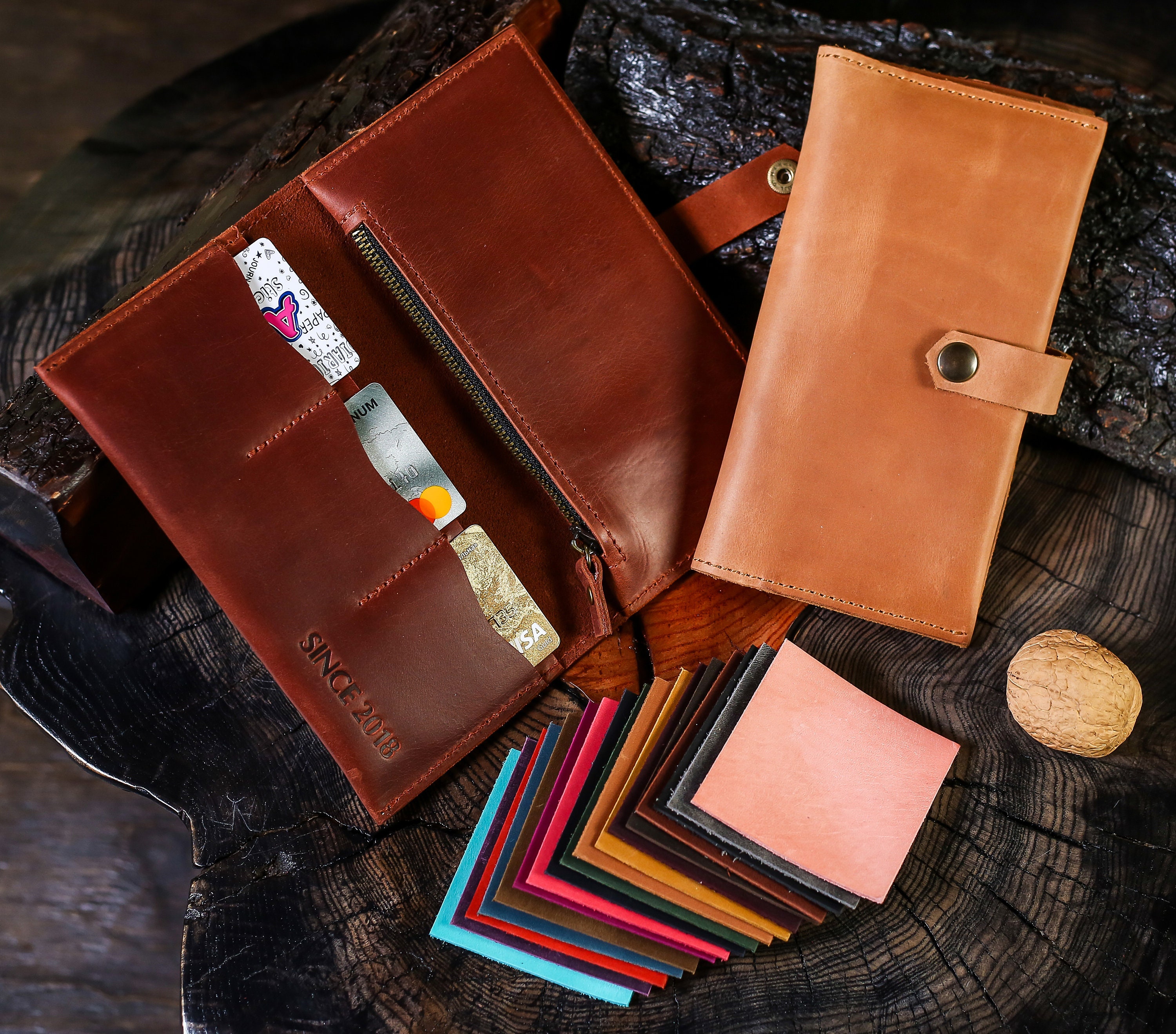 Personalized Wallet Woman Monogrammed Leather Womans Wallet Etsy