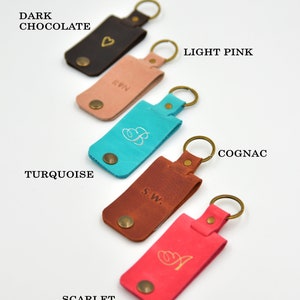 Leather keychains with photo, Personalized custom key fob with image, Photo keychains for women men, 3rd Anniversary gifts, Family portrait image 7