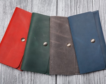 Wallet for women, Leather anniversary gift for her, Personalized minimalist gifts for mom, Slim simple wallet for women, Mothers day gifts