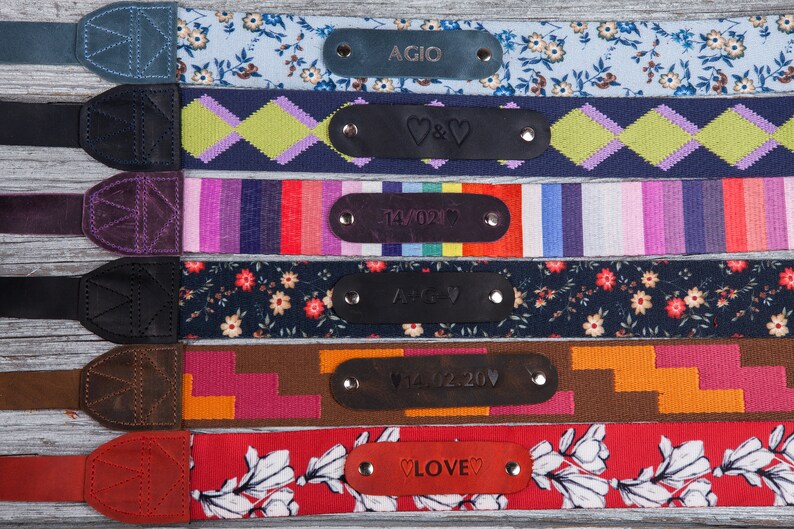 Custom camera strap personalized