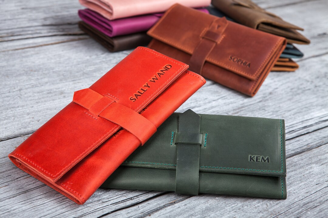 Wallets for Women, Womens Leather Wallet Clutch, Personalized Leather