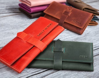 Wallets for women, Womens leather wallet clutch, Personalized leather minimalist mothers day gifts, Gifts for mom