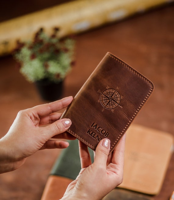 Monogram Collection Monogram Passport Holder in Leather| Beautiful Signature Design