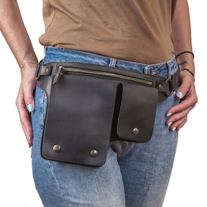 Leather Hip Bag Festival, Utility Belt Bag, Fanny Pack for Women ...