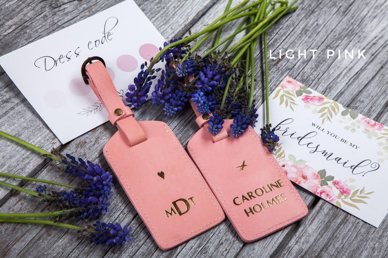 Class of 2024, Bridesmaid proposal gifts, Wedding favors, Luggage tags personalized, Suitcase tag image 6
