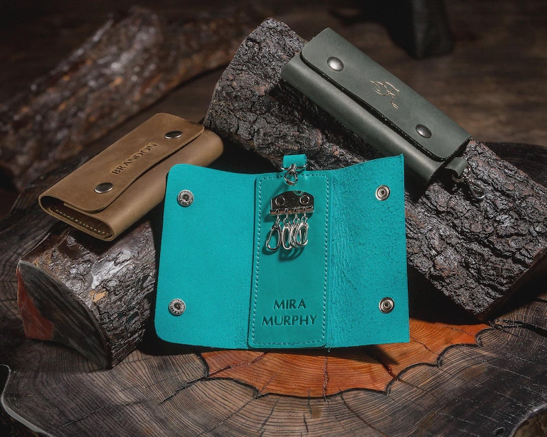 Personalized leather keychain, Leather key wallet, Key organizer, Custom Key holder, Gifts for him, Birthday gifts, Graduation gifts 2026 image 8