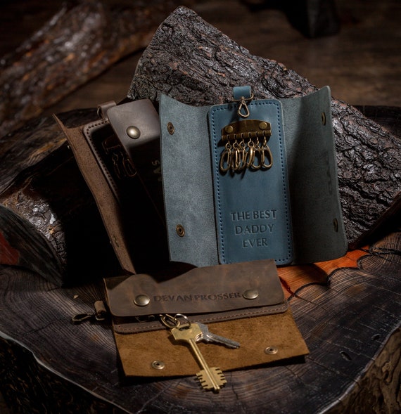 Mens leather hotsell key case