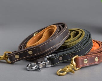 Leren hondenriem Hondenriem Halsbanden en lijnen Riem voor honden Leren riem Hondenriemen Gepersonaliseerde leren halsbanden en lijnen