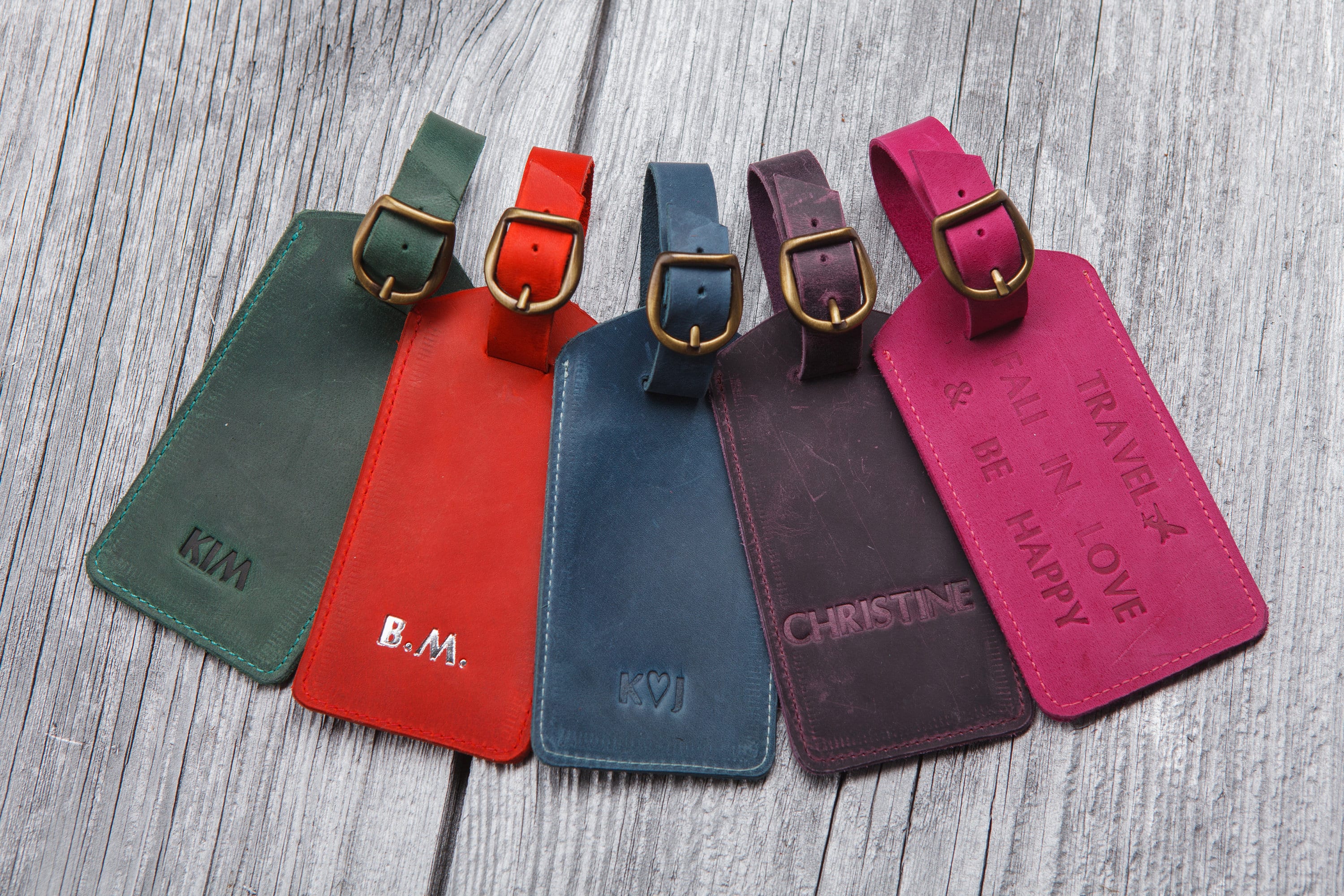 Leather luggage tags personalized Wedding favors Etsy