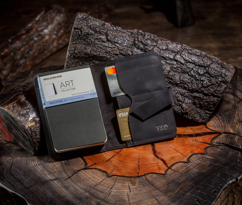 Passport Wallet Monogrammed Leather Travel Wallet Travel Etsy