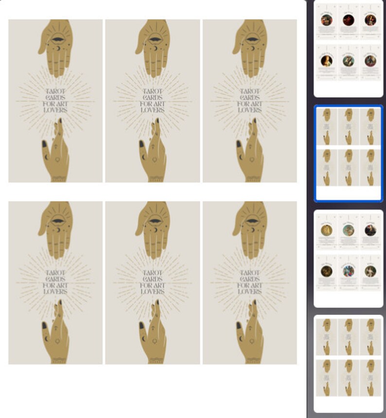 Printable PDF Tarot Cards Digital Major Arcanas Fun Art Lover Digital ...
