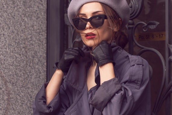 TRENCH COAT, vintage, dusty lilac